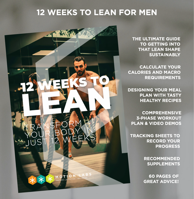 The Men's 12-weeks to Lean plan – motionlabsshop